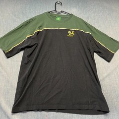 SA Rugby Springboks Mens T-Shirt Size XL Black Green South Africa Colorblock