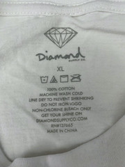 Men’s Diamond Supply Co Logo Men Graphic White T Shirt Size XL