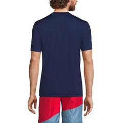 Lands’ End Mens SPF Short Sleeve Cooling Tee Deep Sea Navy Regular L