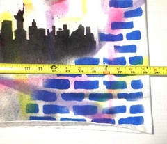 Unique Graff Lab Studio Graffiti Dance City Themed T-Shirt Medium Haynes Cotton