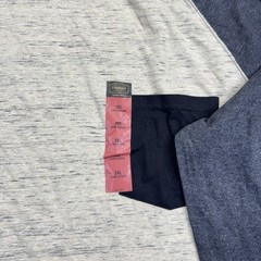 NEW Foundry T Shirt Mens Big Size 3XL Beige Gray Colorblock Long Sleeve Raglan