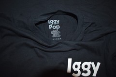 Iggy Pop From The Stooges Official Merch 2-Sided Mens Black Shirt New S-2XL