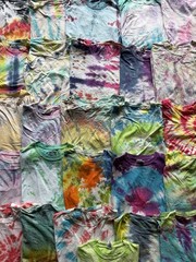 Lot of 31 Tie Dye Tees Reseller T Shirt Bundle Blank Mixed Sizes