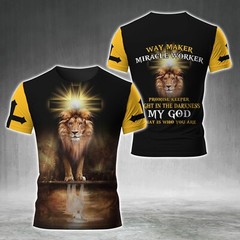 Custom Name God Jesus Christian AOP shirt 3D shirt Full Size S-5XL