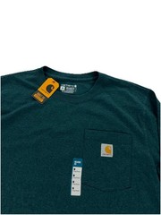 NEW Carhartt Heavyweight Long Sleeve Relaxed Fit T Shirt Mountain Green Mens M
