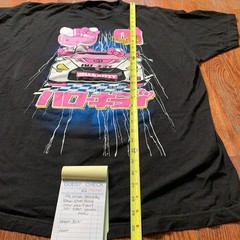 Hello Kitty Racing T-Shirt 2XL Black Sanrio Tokyo Speed Graphic Tee