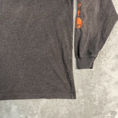 Carhartt K231 Long Sleeve Logo T Shirt Mens Medium Brown Orange Graphic Tee Work
