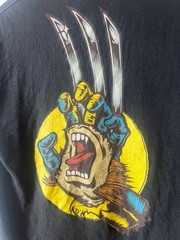 Santa Cruz x Marvel Wolverine T-Shirt Black Graphic Skate Tee – Size S