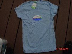 New Ebay Logo Ladies Wave Crew Neck Tee Shirt Size XLarge