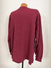 LL Bean Waffle Knit Henley Shirt Men XXL Thermal Stretchy Outdoors Heavy Cotton