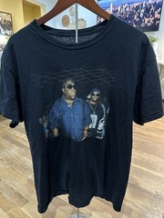 Notorious B.I.G Puff Daddy Rap Tee Mens Large Black Hip Hop Photo Graphic Shirt