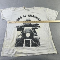 Sons of Anarchy Shirt Mens Extra Large White Biker Motorcycle TV Graphic Tee