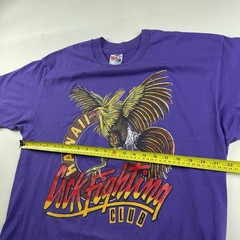 Vintage 90’s Hawaii Cock Fighting Club Rooster T-Shirt Men Size XL-L Collection
