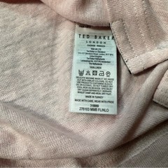 NWT New $95 Ted Baker Flinlo Linen Crew Neck Light Pink T-Shirt Size 5 US XL