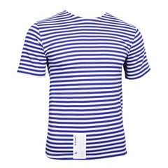 Genuine RUSSIAN PARA Blue Striped T-Shirt Short Sleeve PARATROOPER Top Tee Shirt