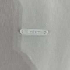 Helmut Lang Shirt Mens Large White Cotton Crewneck Oversized Short Sleeve Tee