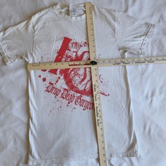 Vintage Drop Dead Gorgeous Band Rare Signed Concert Merch White Graphic T-Shirt