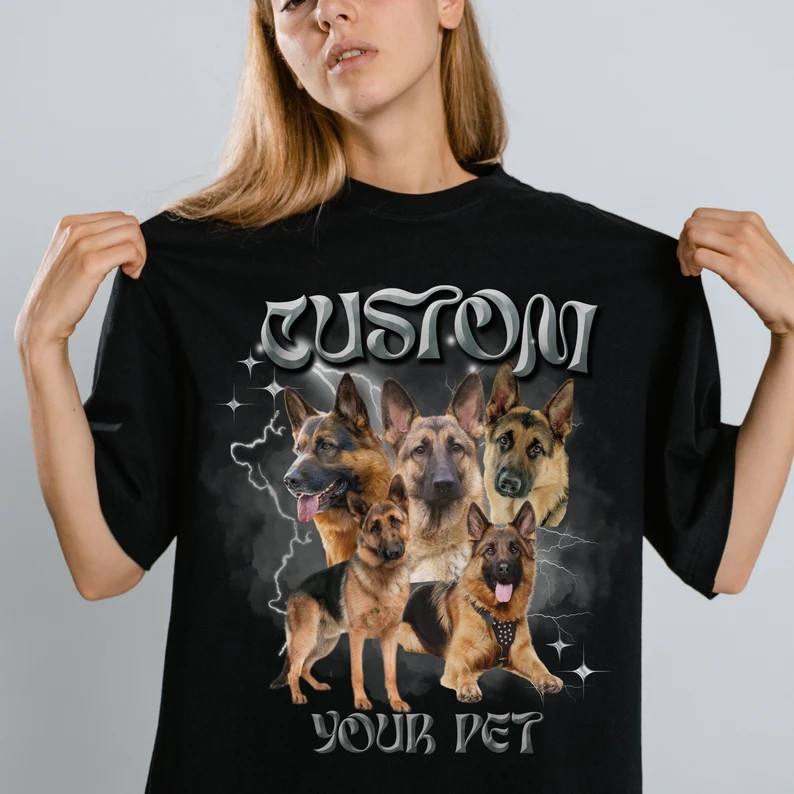 Custom Pet Dog Lover Comfort Tee Personalized Pet Photo Shirt Gift Idea