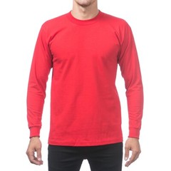 3 PACK PROCLUB MENS HEAVYWEIGHT LONG SLEEVE T SHIRTS PRO CLUB CASUAL COTTON TEE