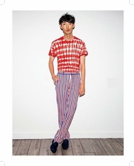 Studio 189 Men’s Hand Batik All Cotton Ayumi Tee in Red-Size Small