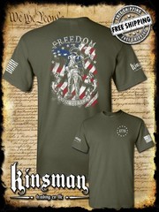 Freedom Isn’t Free Patriotic American Flag 2-Sided T-Shirt – 2nd Amendment USA