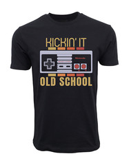 KICKIN IT OLD SCHOOL video games t-shirt classic arcade retro gamers pong