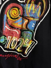 VTG Muskeen Originals 1024 Hand Painted Graffiti Tee 4XL Black Street Y2K Rare