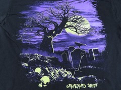 Graveyard Shift Shirt Mens Medium Black Graveyard Movie Promo Glow Stephen King