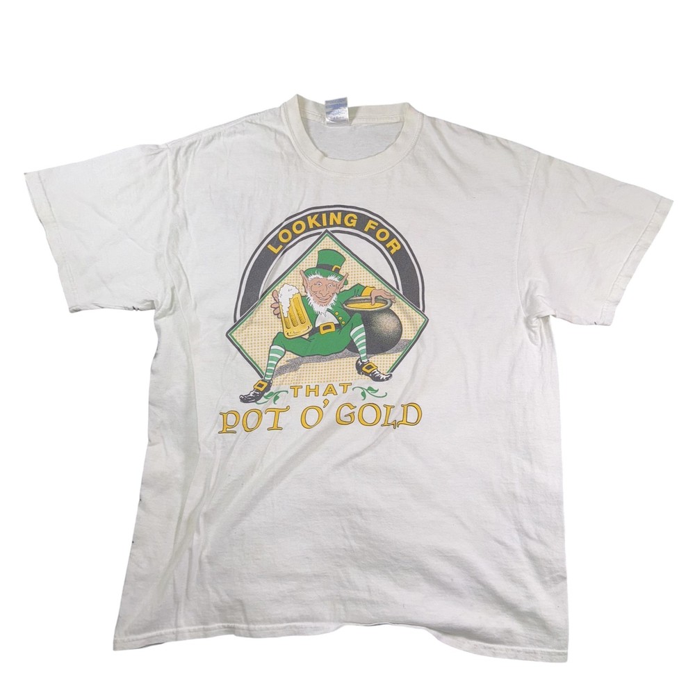 Looking For That Pot O’ Gold Shirt Mens Large St Patricks Day Leprechaun Beer