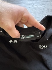Mercedes AMG F1 Petronas Team Black T shirt Mens Size XL