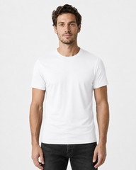 Men’s 6 Pack 100% Cotton Slim Fit Crew Neck T-Shirts