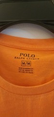 Polo Ralph Lauren Crew Neck Modern Classic-Fit T-Shirt Mens ORANGE BLUE PONY