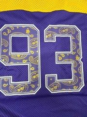Snoop Dogg Dogg Supply Hockey Jersey Mens Medium Purple Yellow Streetwear Hiphop