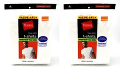 12 Hanes White M 38-40 Inch Crew Neck T-Shirts Tagless Comfortsoft M 95-100 CM