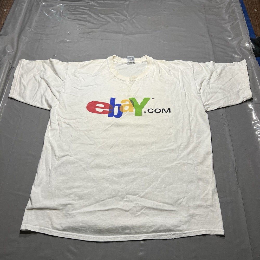 Vintage eBay T Shirt XL Mens 90s Promo Spell Out Reseller USA Fruit Of The Loom