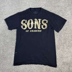 Sons Of Anarchy Shirt Mens S Black Graphic Crew Neck Cotton Tagless Distressed
