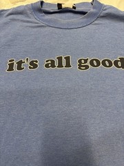 Vintage No Boundaries It’s All Good T Shirt Mens M/L Blue Faded Distressed Thin