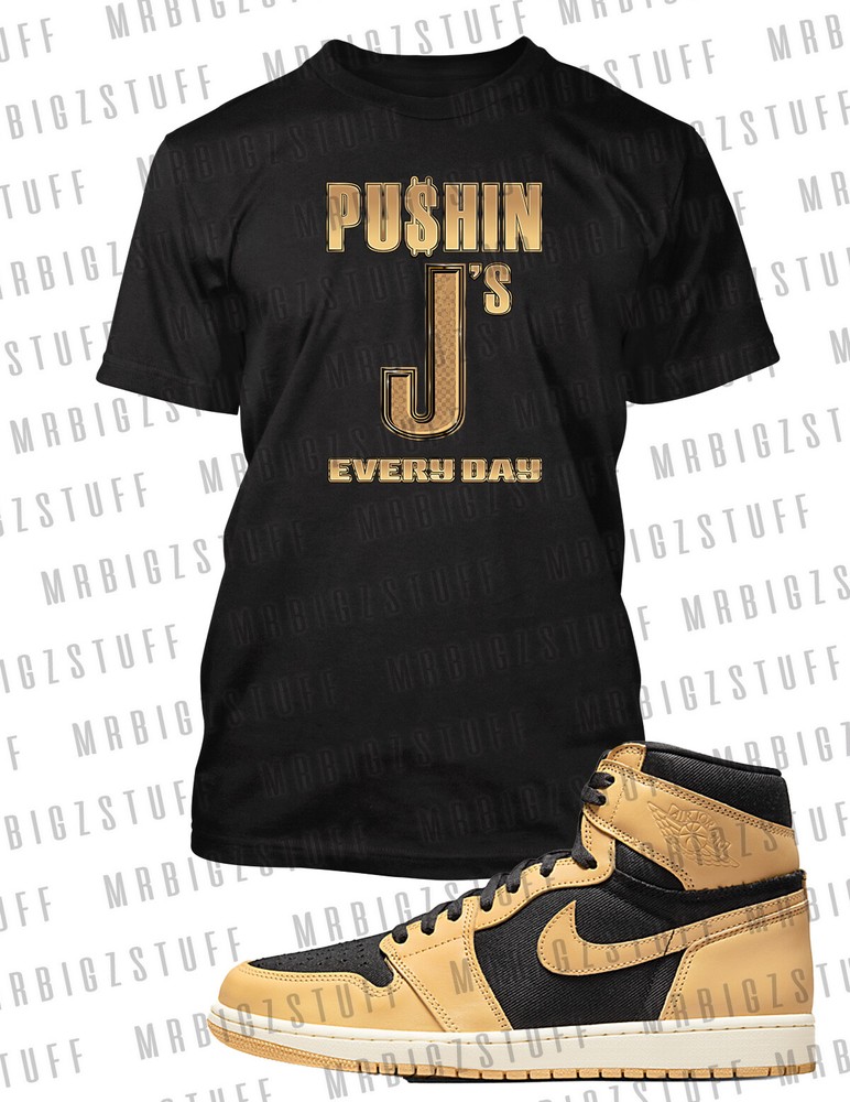 Pushin J’s Everyday Graphic Sneaker Tee Shirt J1 OG Heirloom Pro Club Shaka