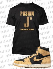 Pushin J’s Everyday Graphic Sneaker Tee Shirt J1 OG Heirloom Pro Club Shaka