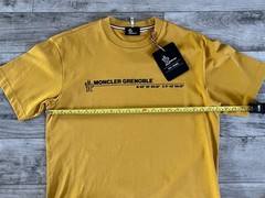 NWT Mens Moncler Grenoble Mustard Manica Corta Cotton Tee Shirt sz M $325