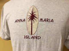 Vintage Anna Maria Island Florida, USA Gray and Red Shirt – Palm Tree Beach M/L