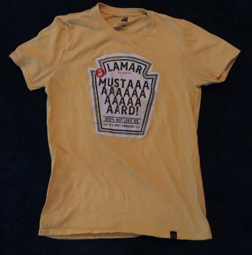 Goldtoe Mustard Kendrick Lamar Size Small Not Like Us Tee Yellow
