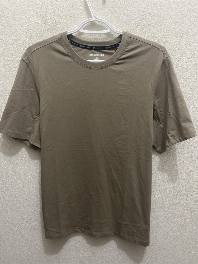 Kenneth Cole Active Mens Small Mountain Brown Short Sleeve Crew Neck T-Shirt NWT