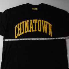 China Town Market T-Shirt Chinatown Size XL Men’s BLack Yellow Spellout Street