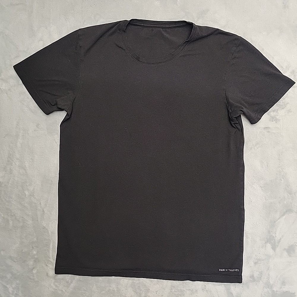 Pair of Thieves Shirt Mens Small Black Short Sleeve Crewneck Stretch Casual
