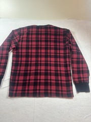 Polo Ralph Lauren Shirt Men’s Large Red Plaid Waffle Knit Long/SL Thermal Logo