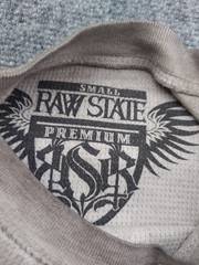 Affliction Xtreme Couture Shirt Men Small Brown Thermal Long Sleeve Skull Cross