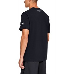 Under Armour 1333352 Men’s UA Freedom Big Flag USA T-Shirt, Black, Small