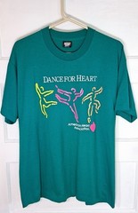 Vtg 1980s American Heart Association Dance For The Heart T Shirt XL ScreenStars