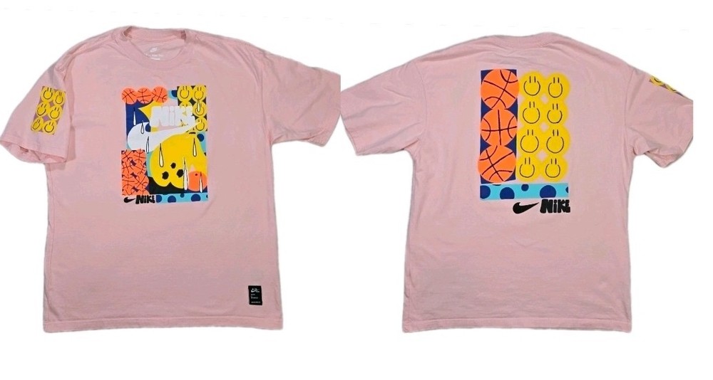 Mens Nike Max90 AIR Tee Artist David Bruce Cotton Graphic T Shirt Medium Pink